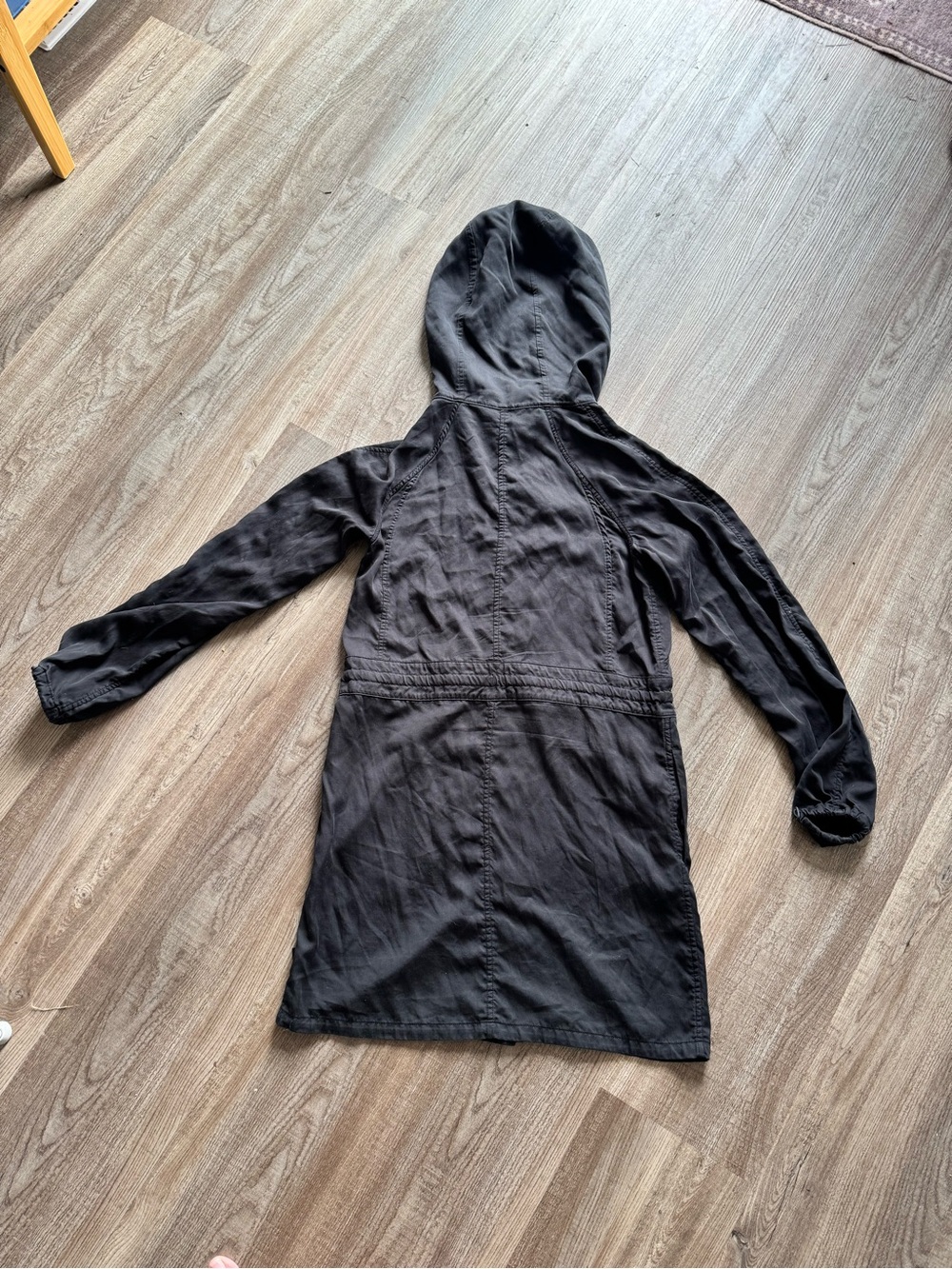 lululemon athletica Black Hooded Longline Utility Coat